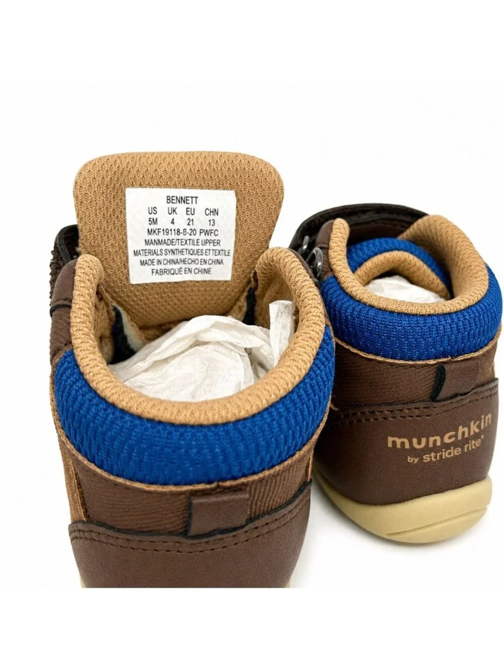 Stride Rite Bennet Supportive Toddler Boys Sneaker Size 5 Hook Loop Early Walker